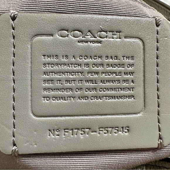 Coach Lexy Shoulder Bag Gray Pebbled Leather - Picture 11 of 11